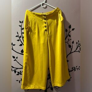 Top shop yellow button up dress pant size 14 women’s